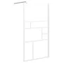 Duschwand mit ESG-Glasablage und weißem Aluminium 115x195cm von , Duschwände und Duschwände - Ref: Foro24-3185510, Preis: 196...