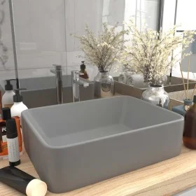 Luxury matte light gray ceramic washbasin 41x30x12 cm by vidaXL, Sinks - Ref: Foro24-147048, Price: 60,37 €, Discount: %
