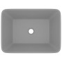 Lavabo de lujo cerámica gris claro mate 41x30x12 cm de vidaXL, Lavabos - Ref: Foro24-147048, Precio: 61,47 €