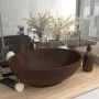 Matt dunkelbraunes ovales Luxuswaschbecken aus Keramik, 40 x 33 cm von vidaXL, Sinkt - Ref: Foro24-146929, Preis: 55,32 €, Ra...