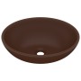 Matt dunkelbraunes ovales Luxuswaschbecken aus Keramik, 40 x 33 cm von vidaXL, Sinkt - Ref: Foro24-146929, Preis: 61,27 €, Ra...