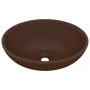 Matt dunkelbraunes ovales Luxuswaschbecken aus Keramik, 40 x 33 cm von vidaXL, Sinkt - Ref: Foro24-146929, Preis: 55,32 €, Ra...