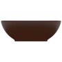 Matt dunkelbraunes ovales Luxuswaschbecken aus Keramik, 40 x 33 cm von vidaXL, Sinkt - Ref: Foro24-146929, Preis: 61,27 €, Ra...
