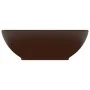 Matt dunkelbraunes ovales Luxuswaschbecken aus Keramik, 40 x 33 cm von vidaXL, Sinkt - Ref: Foro24-146929, Preis: 55,32 €, Ra...