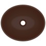 Matte dark brown ceramic oval luxury washbasin 40x33 cm by vidaXL, Sinks - Ref: Foro24-146929, Price: 61,54 €, Discount: %