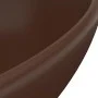 Matte dark brown ceramic oval luxury washbasin 40x33 cm by vidaXL, Sinks - Ref: Foro24-146929, Price: 55,32 €, Discount: %