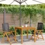 Gartenstühle 2 Stück Massivholz Akazie und PE-Rattan Schwarz von , Gartenstühle - Ref: Foro24-367651, Preis: 156,10 €, Rabatt: %