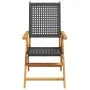 Gartenstühle 2 Stück Massivholz Akazie und PE-Rattan Schwarz von , Gartenstühle - Ref: Foro24-367651, Preis: 156,10 €, Rabatt: %