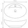 Luxurious sink with dark gray ceramic overflow 58.5x39 cm by vidaXL, Sinks - Ref: Foro24-146939, Price: 89,31 €, Discount: %