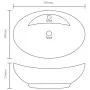 Luxurious sink with dark gray ceramic overflow 58.5x39 cm by vidaXL, Sinks - Ref: Foro24-146939, Price: 88,45 €, Discount: %