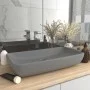Matte light gray rectangular ceramic luxury washbasin 71x38 cm by vidaXL, Sinks - Ref: Foro24-146960, Price: 82,11 €, Discoun...