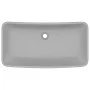 Mattes hellgraues rechteckiges Keramik-Luxuswaschbecken 71x38 cm von vidaXL, Sinkt - Ref: Foro24-146960, Preis: 82,11 €, Raba...