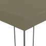 Carpa de jardín con tejado retráctil gris taupe 3x3m 180 g/m²