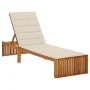 Sonnenliege mit Kissen massives Akazienholz von , Liegen - Ref: Foro24-3064152, Preis: 233,78 €, Rabatt: %
