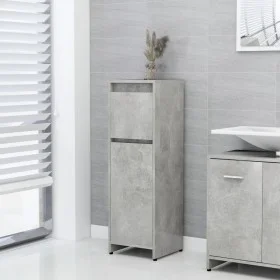 Armario de baño contrachapada gris hormigón 30x30x95 cm de vidaXL, Muebles de baño - Ref: Foro24-802664, Precio: 52,34 €, Des...
