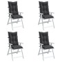 High back chair cushions 4 pcs anthracite grey melange fabric by , Cushions for chairs and sofas - Ref: Foro24-4002344, Price...