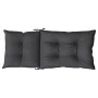 High back chair cushions 4 pcs anthracite grey melange fabric by , Cushions for chairs and sofas - Ref: Foro24-4002344, Price...