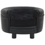 Sofá para perros felpa y cuero sintético negro 48x48x32 cm by vidaXL, Beds for dogs - Ref: Foro24-170957, Price: 92,44 €, Dis...