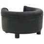 Sofá para perros felpa y cuero sintético negro 48x48x32 cm by vidaXL, Beds for dogs - Ref: Foro24-170957, Price: 92,44 €, Dis...
