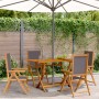 4 verstellbare Gartenstühle aus massivem Holz mit anthrazitfarbenem Stoff von , Gartenstühle - Ref: Foro24-3214541, Preis: 29...