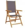 Sillas de jardín reclinables 4 uds tela madera maciza antracita by , Garden chairs - Ref: Foro24-3214541, Price: 288,68 €, Di...