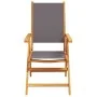 Sillas de jardín reclinables 4 uds tela madera maciza antracita by , Garden chairs - Ref: Foro24-3214541, Price: 288,68 €, Di...