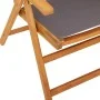 Sillas de jardín reclinables 4 uds tela madera maciza antracita by , Garden chairs - Ref: Foro24-3214541, Price: 288,68 €, Di...