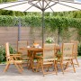Sillas de jardín reclinables 6 uds madera maciza acacia beige by , Garden chairs - Ref: Foro24-3214536, Price: 506,36 €, Disc...