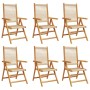Sillas de jardín reclinables 6 uds madera maciza acacia beige by , Garden chairs - Ref: Foro24-3214536, Price: 506,36 €, Disc...