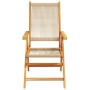 Sillas de jardín reclinables 6 uds madera maciza acacia beige by , Garden chairs - Ref: Foro24-3214536, Price: 506,36 €, Disc...