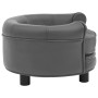 Graues Hundesofa aus Plüsch und Kunstleder, 48 x 48 x 32 cm von vidaXL, Betten für Hunde - Ref: Foro24-170956, Preis: 85,55 €...