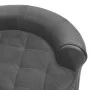 Gray plush and synthetic leather dog sofa 48x48x32 cm by vidaXL, Beds for dogs - Ref: Foro24-170956, Price: 83,94 €, Discount: %