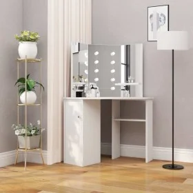 Corner Dressing Table Makeup Table with White LED Light by vidaXL, Bedroom Dressers - Ref: Foro24-288450, Price: 170,99 €, Di...
