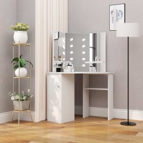 Eck-Schminktisch, Schminktisch mit weißem LED-Licht von vidaXL, Schlafzimmerkommoden - Ref: Foro24-288450, Preis: 165,38 €, R...