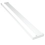 Mampara ducha con estante vidrio ESG y aluminio cromo 80x195 cm