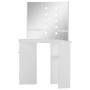 Eck-Schminktisch, Schminktisch mit weißem LED-Licht von vidaXL, Schlafzimmerkommoden - Ref: Foro24-288450, Preis: 165,38 €, R...