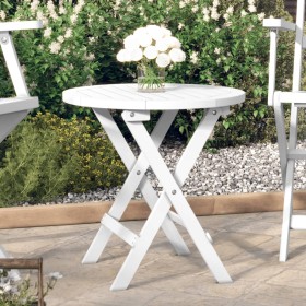 Klappbarer Gartentisch aus massivem weißem Akazienholz Ø 46 cm von , Gartentische - Ref: Foro24-312117, Preis: 49,54 €, Rabat...