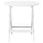 Mesa de jardín plegable madera maciza de acacia blanco Ø 46 cm de , Mesas de jardín - Ref: Foro24-312117, Precio: 50,28 €