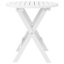 Folding garden table solid white acacia wood Ø 46 cm by , Garden tables - Ref: Foro24-312117, Price: 49,54 €, Discount: %