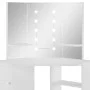 Corner Dressing Table Makeup Table with White LED Light by vidaXL, Bedroom Dressers - Ref: Foro24-288450, Price: 170,99 €, Di...