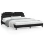 Estructura de cama con cabecero cuero sintético negro 180x200cm de , Camas y somieres - Ref: Foro24-3208110, Precio: 236,23 €...
