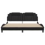 Estructura de cama con cabecero cuero sintético negro 180x200cm de , Camas y somieres - Ref: Foro24-3208110, Precio: 236,23 €...