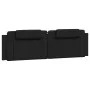 Bed frame with synthetic leather headboard black 180x200cm by , Beds and slatted bases - Ref: Foro24-3208110, Price: 233,92 €...