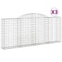 Gabionenkörbe 3 Stk. Bogenform Eisen 300x30x120/140 cm von , Töpfe und Pflanzgefäße - Ref: Foro24-3146540, Preis: 403,57 €, R...