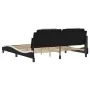 Bed frame with black and white synthetic leather headboard by , Beds and slatted bases - Ref: Foro24-3208115, Price: 232,30 €...