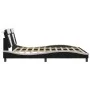 Bed frame with black and white synthetic leather headboard by , Beds and slatted bases - Ref: Foro24-3208115, Price: 232,30 €...