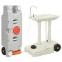 Lavabo para camping con depósito de agua con ruedas gris by , Portable water purifiers and filters - Ref: Foro24-3186679, Pri...