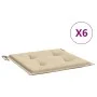 Cojines de silla de jardín 6 uds tela Oxford beige 40x40x3 cm de , Cojines para sillas y sofás - Ref: Foro24-314009, Precio: ...