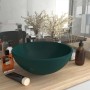Matte dark green ceramic round luxury washbasin 32.5x14 cm by vidaXL, Sinks - Ref: Foro24-146970, Price: 69,93 €, Discount: %