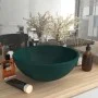 Matte dark green ceramic round luxury washbasin 32.5x14 cm by vidaXL, Sinks - Ref: Foro24-146970, Price: 68,72 €, Discount: %